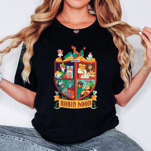 Disney Robin Hood Characters Group Shirt, Magic Kingdom Trip T-shirt, Disney Family Shirts,  Family Birthday Gift, Retro Disney Robin Hood