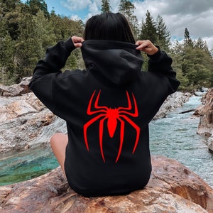 Black and red spiderman hoodie best sale