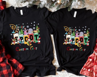 Custom Christmas Disney Epcot Shirt, Disney Epcot Shirt, Disney Epcot 2024, Disney Christmas 2024, Disney Epcot Christmas Shirt