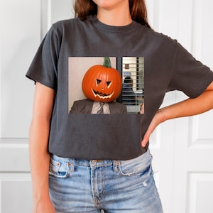 Comfort Colors Office Halloween Shirt, Dwight Pumpkin Head T-Shirt, Funny Office Shirt, Pumpkin Head  Office Tee, Funny Halloween Gift Shirt