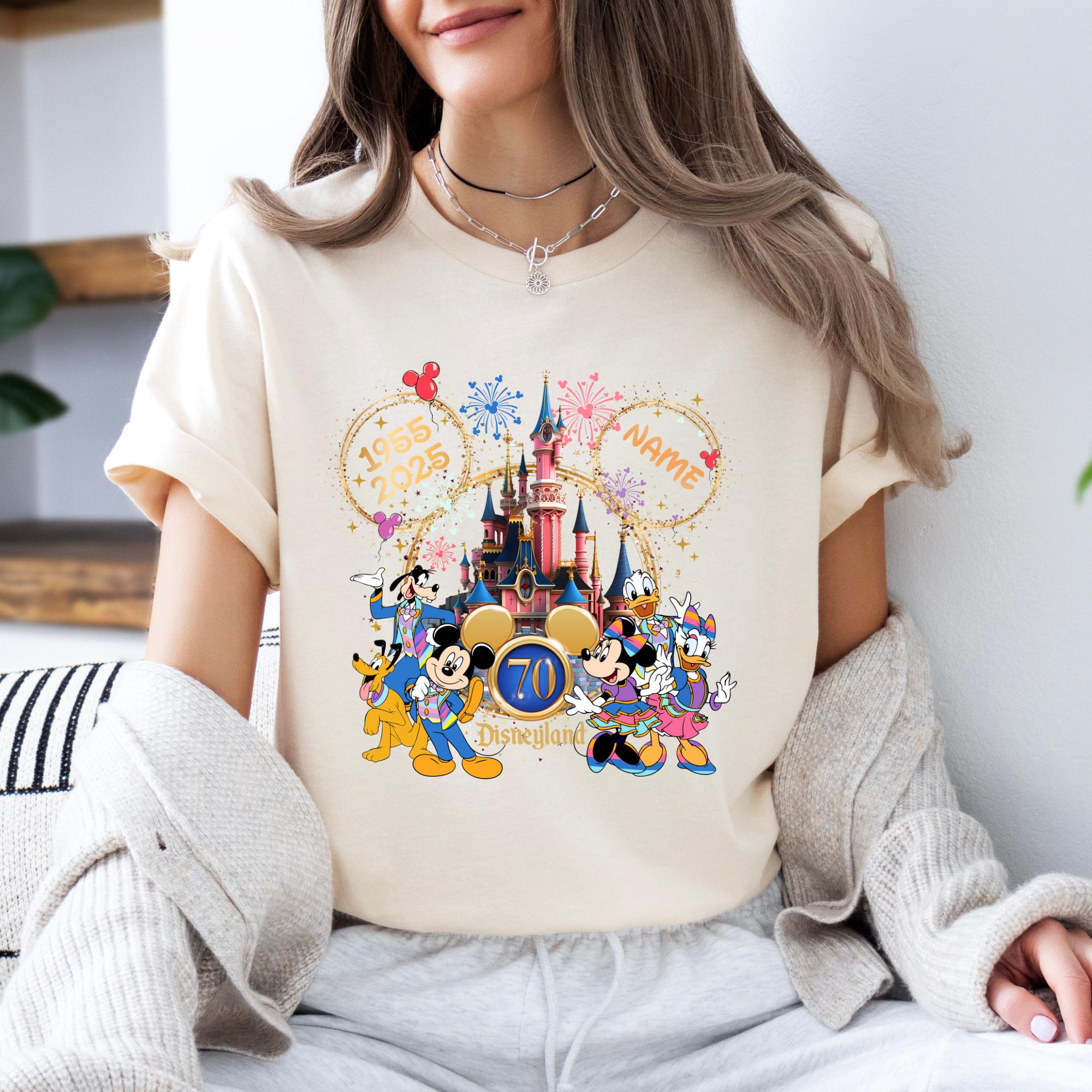 Custom Name Disneyland 70th Anniversary Shirt, Retro Theme