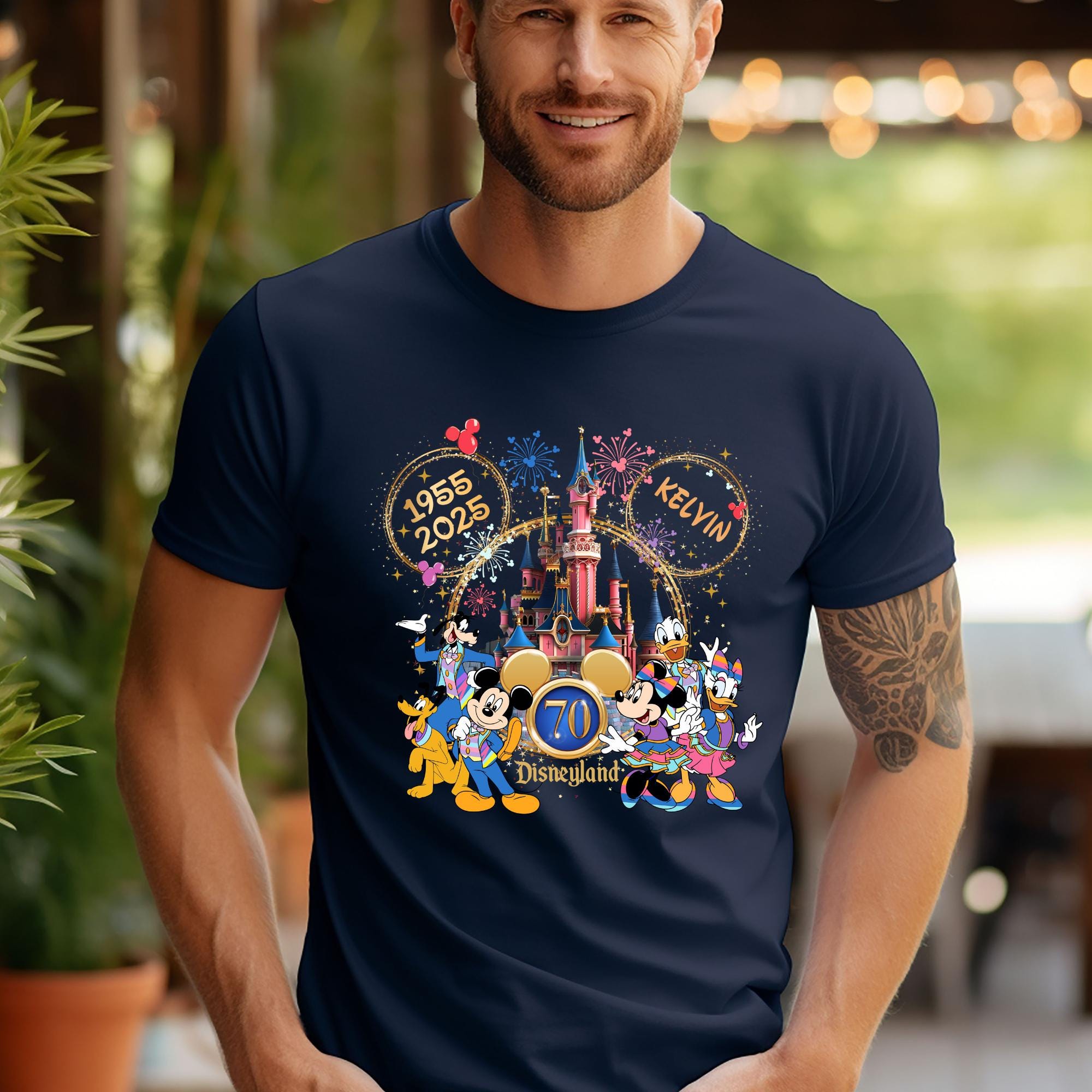 長袖Tシャツ ロゴ ディズニーランド　リゾート70TH 70周年 長袖Tシャツ ロゴ DISNEYLAND RESORT 70TH - メルカリ
