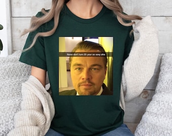 Leonardo DiCaprio Shirt, Funny Meme T-shirt, Movie Star Shirt, 25 th Birthday Unisex, Leonardo DiCaprio Young Unisex T-shirt