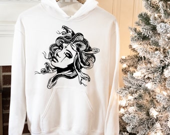 Medusa Graphic Hoodie, Greek Mythology, Women's Rights