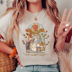 Vintage Tale as Old as Time Shirt, Disney Princess Shirt, Disney Family Shirt, Disney Belle & Co shirt, Beauty And The Beast Shirt
