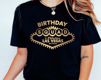 Vegas Birthday Squad Shirt, Vegas Birthday Party, Las Vegas Trip Shirt, Vegas Vacation Shirt, Vegas Squad Shirt, Birthday Crew Shirt