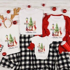 Custom Peter Rabbit Christmas Shirt, Candy Cane Lane Tee