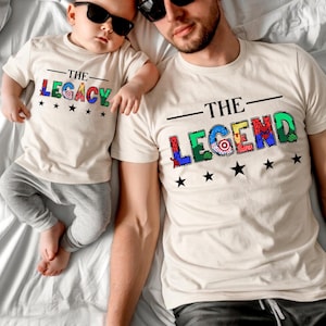 The Legend and The Legacy Matching Shirts, Super Hero Dad and Son T-shirts, Father's Day Gift