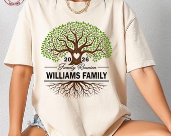 Custom Family Reunion Heart 2026 Shirt, Connected By Heart Matching Tee, Personalized Gathering Gifts