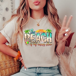The Beach Is My Happy Place, Vacation Shirt, Beach Tee, Beach Life, Beach Shirt, Family Vacation Tee, Beach Lover, Vacay Shirt, Vacation Tee