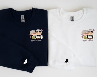 Carl and Ellie Matching Sweatshirt,  Adventure is Out There Hoodie, Custom Up Movie Couple Sweater, Couple Valentine Hoodie, Valentine Day