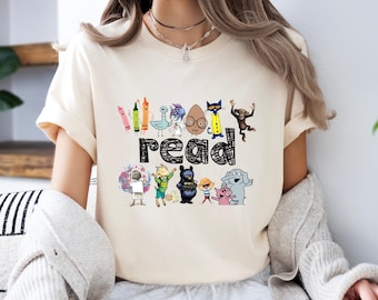 Read Children Books Shirt, Teacher Library Tee