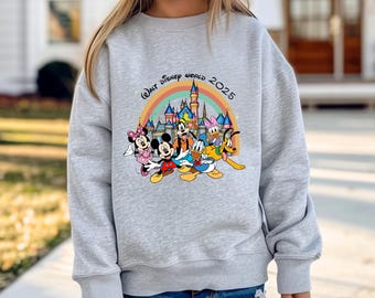 Walt Disney Family Vacation 2025 Kids Sweatshirt, Mickey and Friends Hoodie, Disneyland Toddler and Youth Sweatshirt/Hoodie