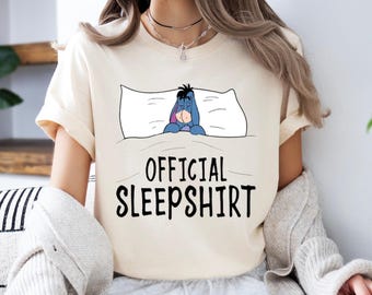 Eeyore Official Sleep Shirt, Winnie The Pooh Pajama Tee, Sleep Lover Gift T-shirt