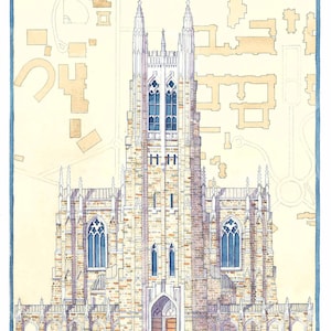 Herzog-Gedächtnis-Kapelle Original Aquarellmalerei