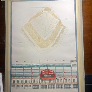 Wrigley Field Watercolor Painting