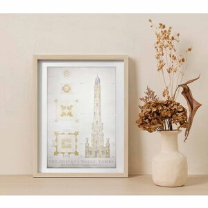 Chicago Water Tower Original Watercolor Painting