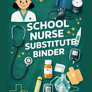 Carpeta de suplente de enfermera escolar totalmente editable