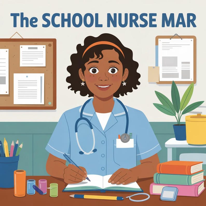 Editable School Nurse Medication Log | Google Sheets MAR Tracker | 2026-2027 School Year image 2
