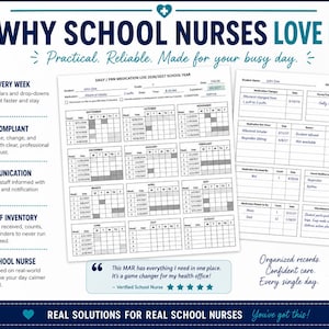 Editable School Nurse Medication Log | Google Sheets MAR Tracker | 2026-2027 School Year image 13