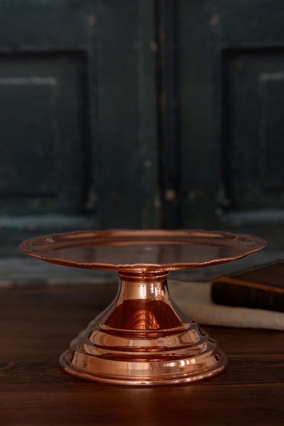 Copper Cakestand, Copper Cake Pedestal, Copper Wedding Decor, Copper Stand, Copper Pastry Stand, Copper Home Decor, Copper Decor,