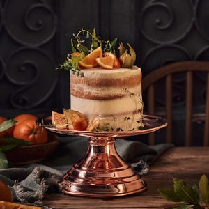 Copper Cakestand, Copper Cake Pedestal, Copper Wedding Decor, Copper Stand, Copper Pastry Stand, Copper Home Decor, Copper Decor, image 2