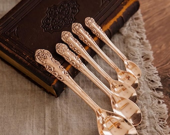Copper Vintage Inspired Measuring Spoon Set, Kitchen Utensil, Copper Cookware, Copper Bakeware , Vintage Copper, Vintage Spoons