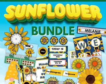 Sunflower Classroom Decor Bundle