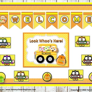 Owl Theme Bulletin Board, Owl Craft Set, Classroom Decor, All About Me ...