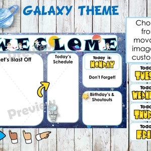 Digital Morning Work Assignment Slides in Galaxy Outer Space Theme ...