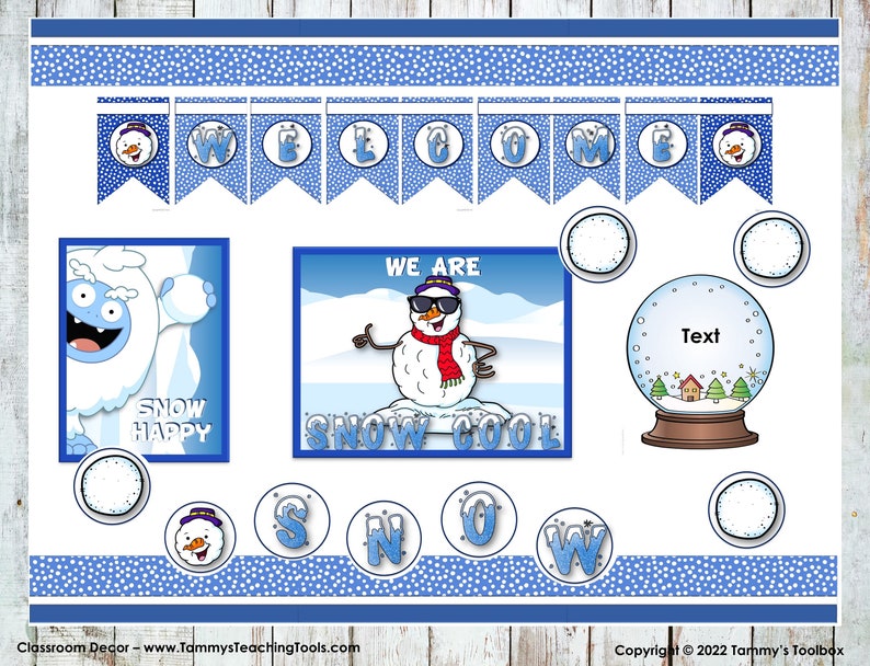 Winter Bulletin Board Kit With Writing Activities Etsy