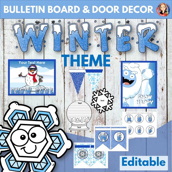 Winter Bulletin Board Kit With Writing Activities Etsy