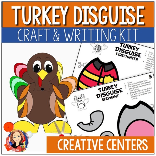 Disguise a Turkey Kit Thanksgiving Craft and Writing Activities Printable