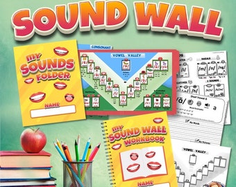 Personal Sound Wall Folder and Workbook Aligned with the Science of Reading -  Printable, Digital, Vowel Valley