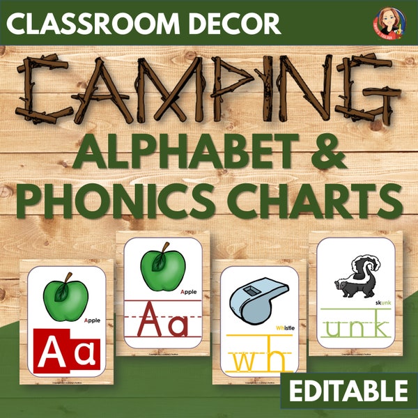 Camping Alphabet - Etsy