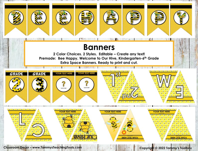 Bee Classroom Decor Theme and Activities, Bee Bulletin Board, Bee Theme ...