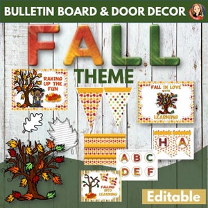 Kit de tablón de anuncios de otoño con especias de calabaza / Decoración de aula de otoño / Tablón de anuncios de otoño / Tablón de anuncios con gnomos de otoño