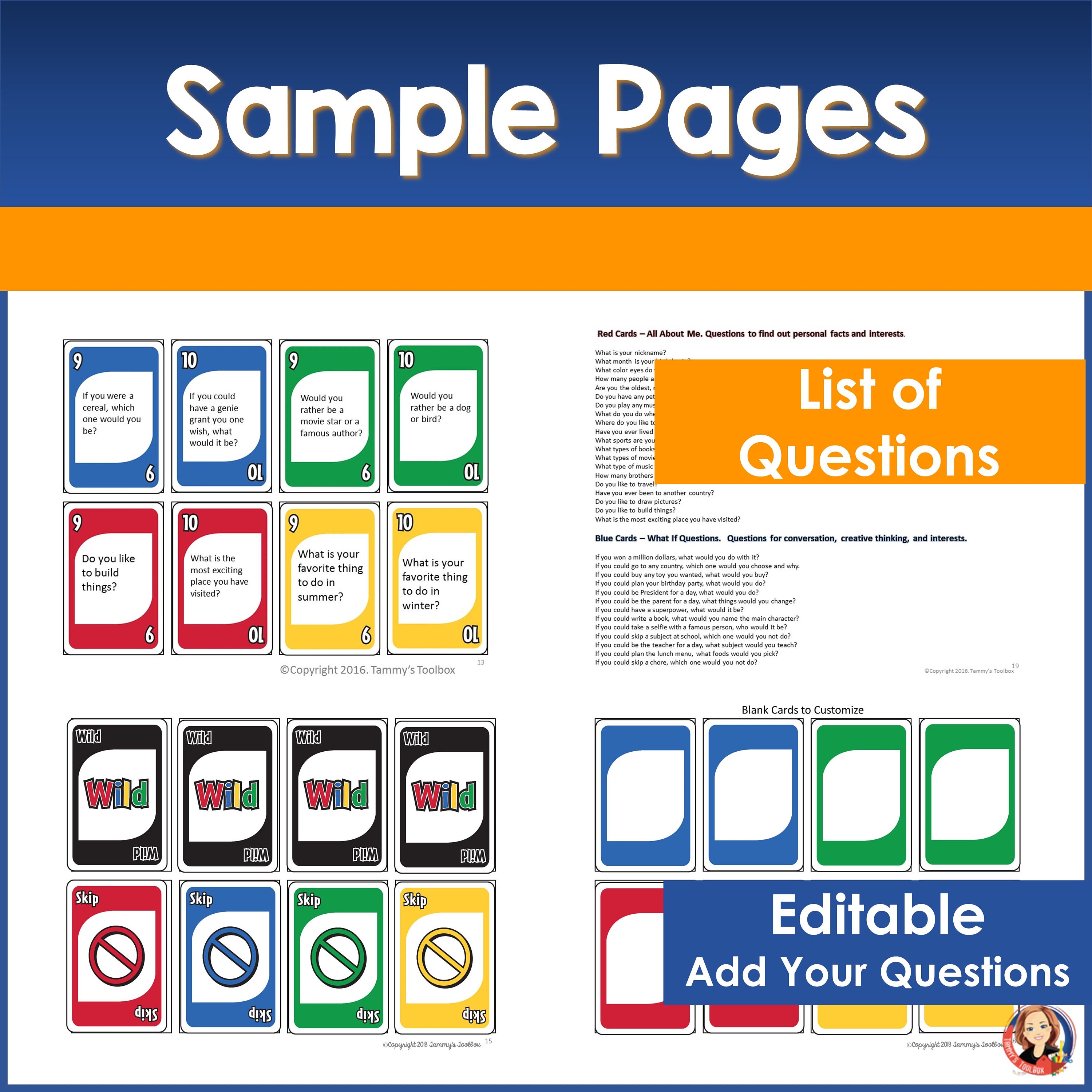 Getting to Know You Card Game for Back to School and Party Ice Breaker