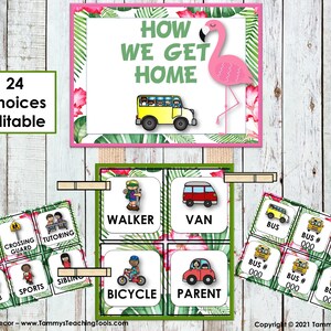 Classroom Schedule and Management Set in Tropical Theme, Tropical ...