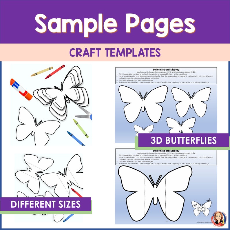 Butterfly Classroom Decor With Craft and Bulletin Board or Etsy