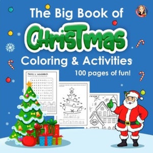 El gran libro de páginas para colorear de Navidad para niños es un regalo de Navidad y una actividad de fiesta que incluye cartas a Papá Noel y escritura de cuentos.