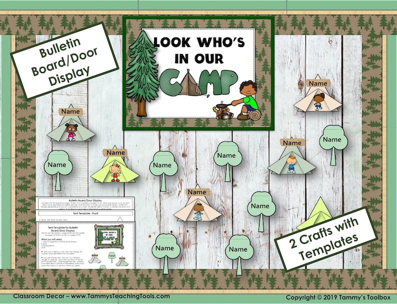 Camping Classroom Decor Editable, Printable Rustic Classroom, Camping ...