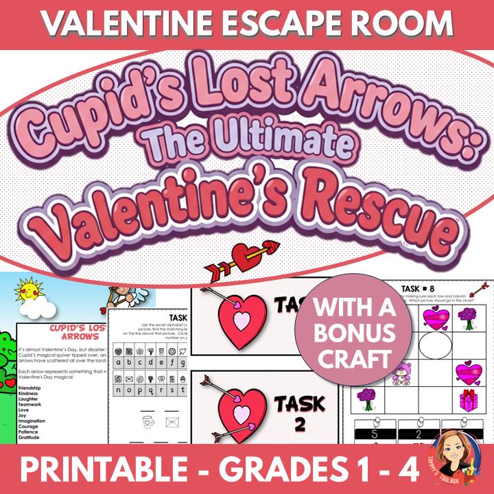 43 Must-Make February Crafts for Kids for Beating Boredom 17 Valentine's Day Escape Room Game for Kids, Printable Party Game,…