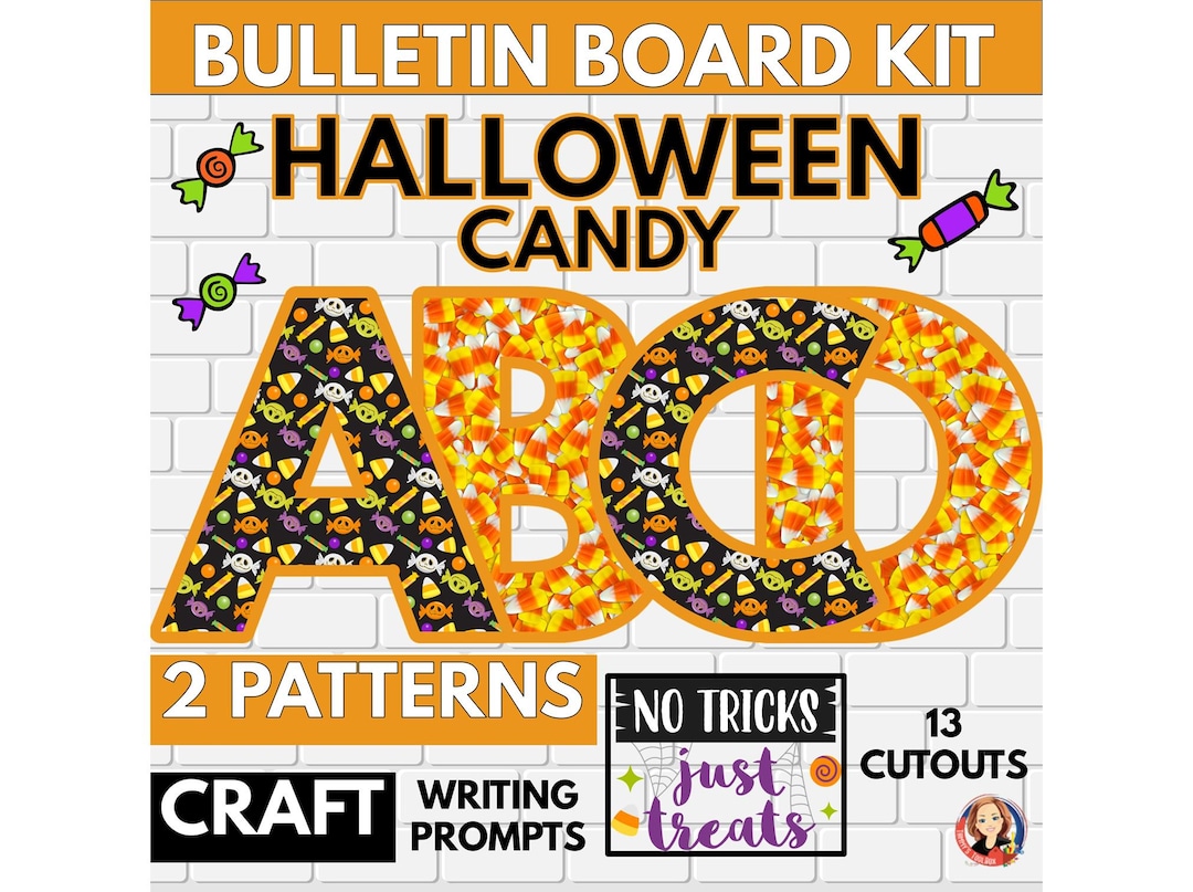 Halloween Candy Bulletin Board Kit Classroom Decor | Halloween Bulletin ...