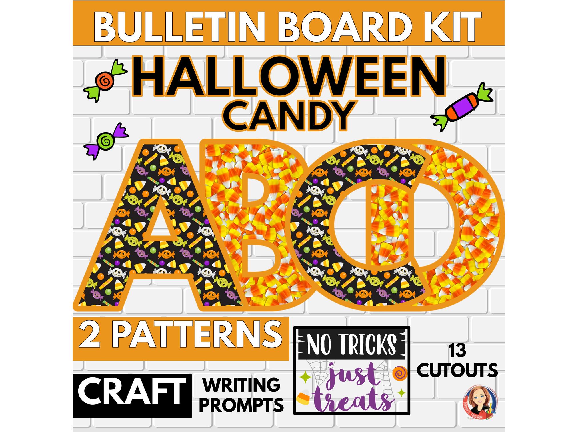 Halloween Candy Bulletin Board Kit Classroom Decor | Halloween Bulletin ...