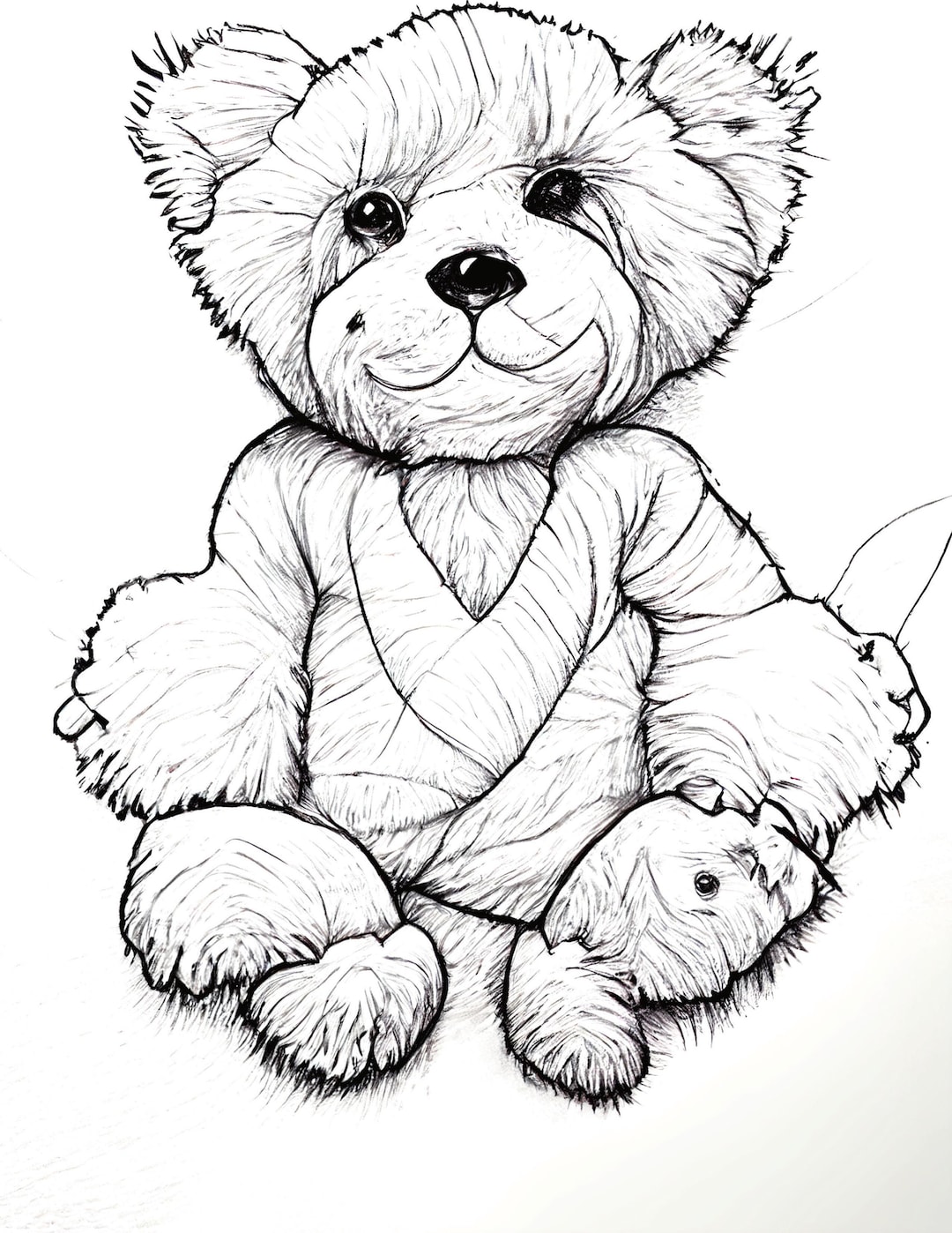 Teddy Bears Colouring Pages Big Bundle of 10 Images to Print and Colour