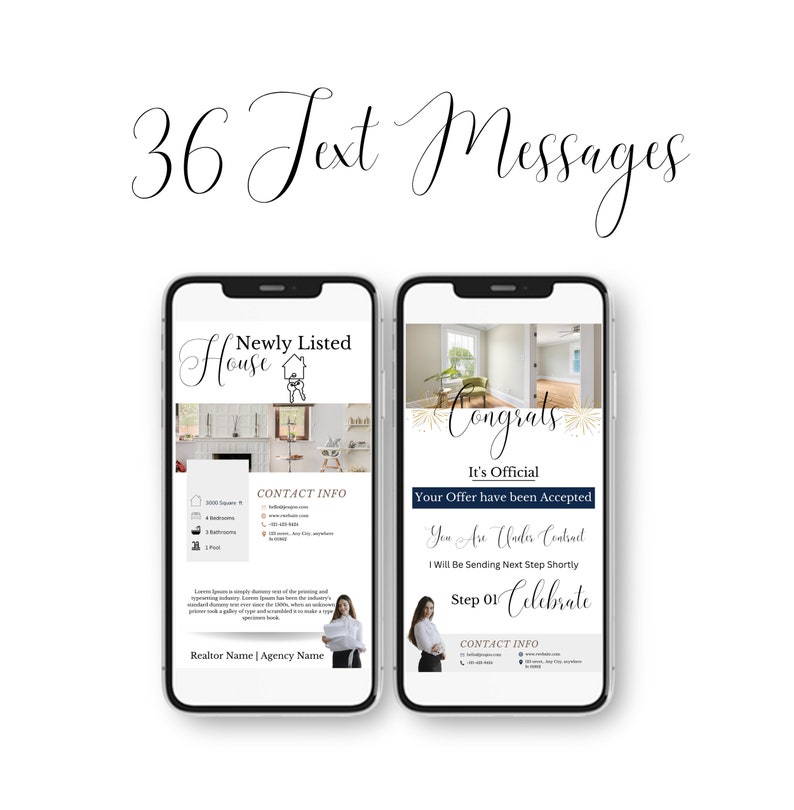 Digital Business Card Bundle Taxable Real Estate Template Etsy