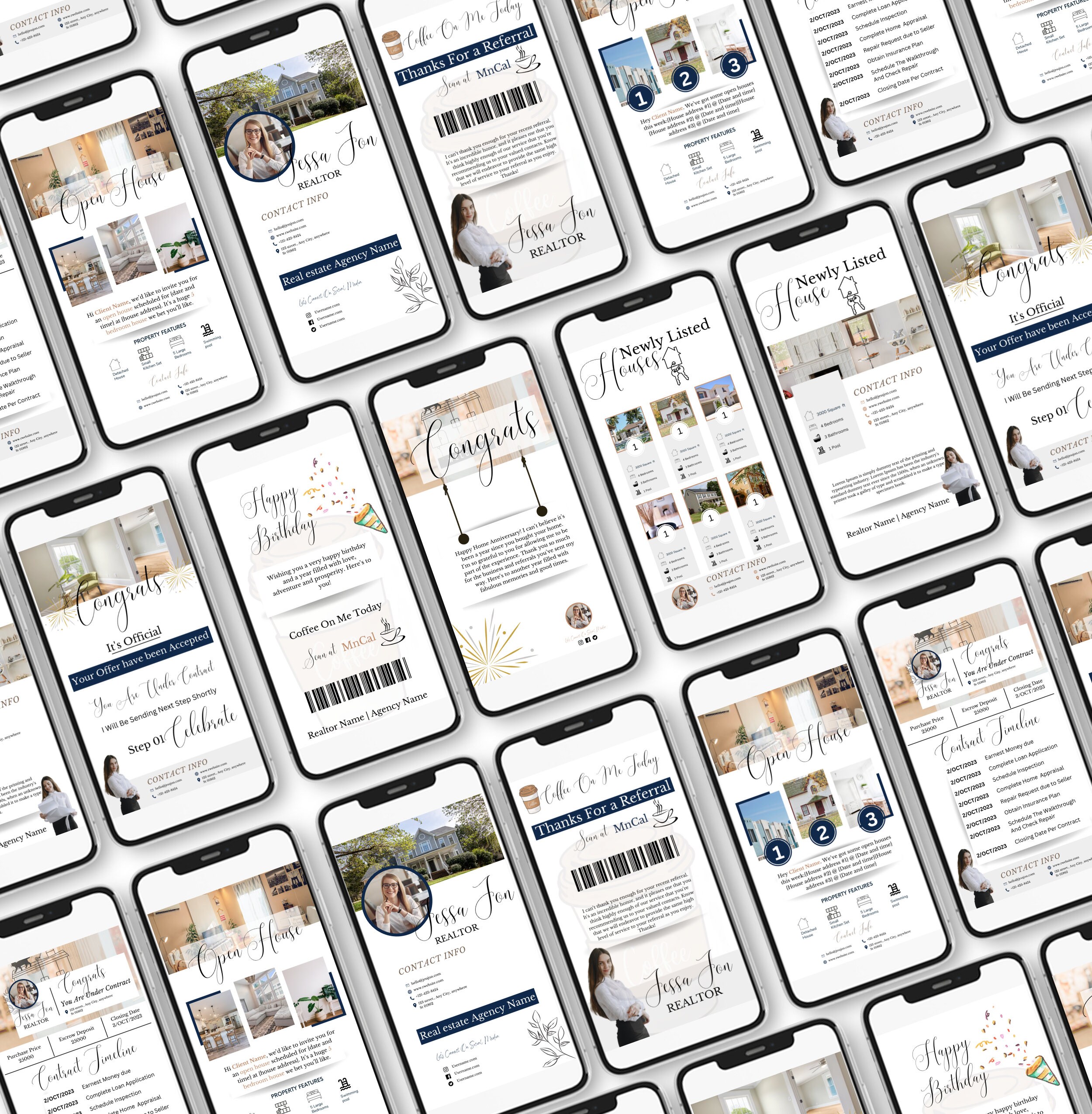 Digital Business Card Bundle Taxable Real Estate Template Etsy