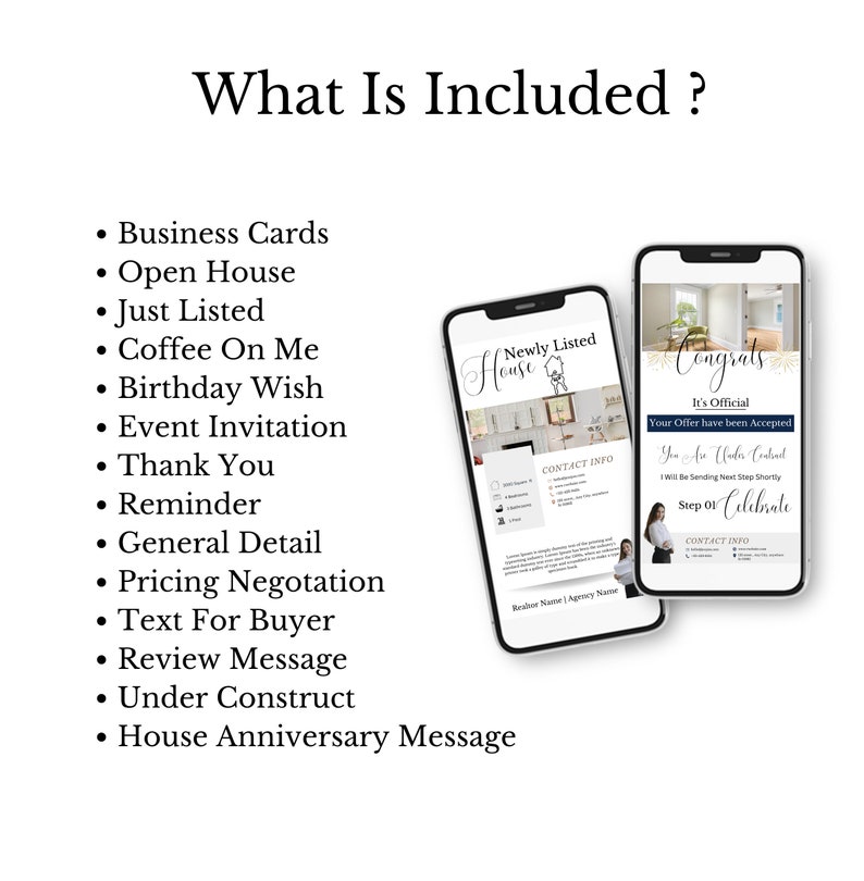 Digital Business Card Bundle Taxable Real Estate Template Etsy