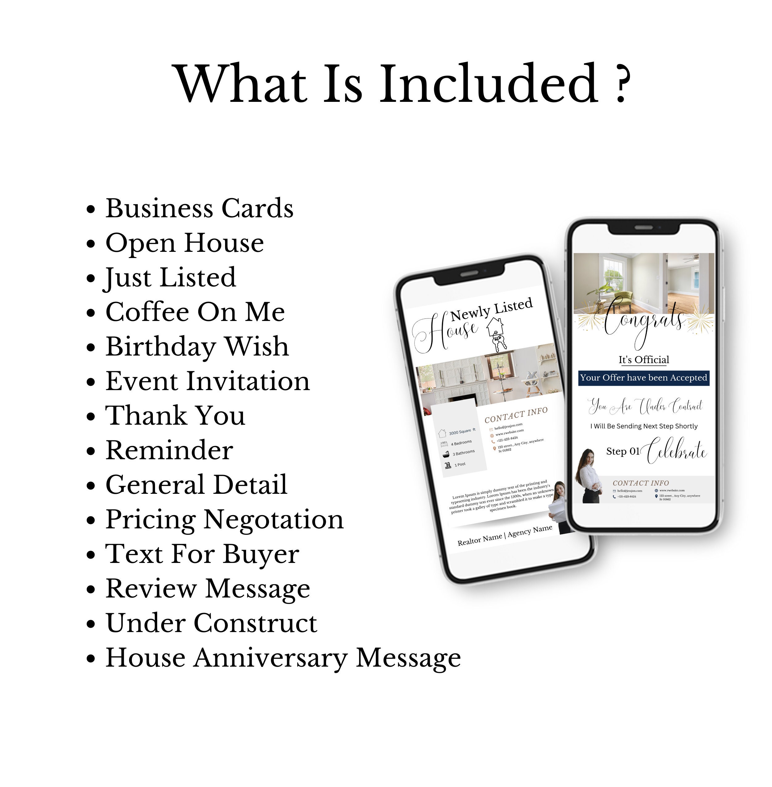 Digital Business Card Bundle Taxable Real Estate Template Etsy